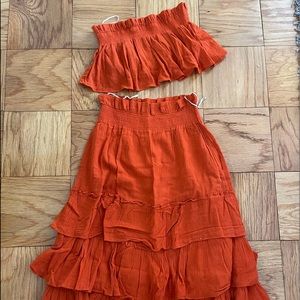 FREE PEOPLE ORANGE SET